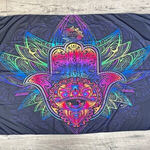 Tapestry Hand of Fatima Mandala Hippie Wall Hanging Decor 59”x39”